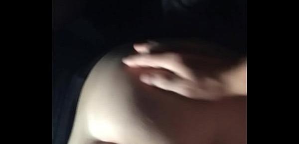  playing with sleepy gf pussy in bed slapping ass